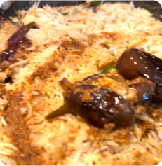 GUTTI VANKAYA CASHEW PULAO